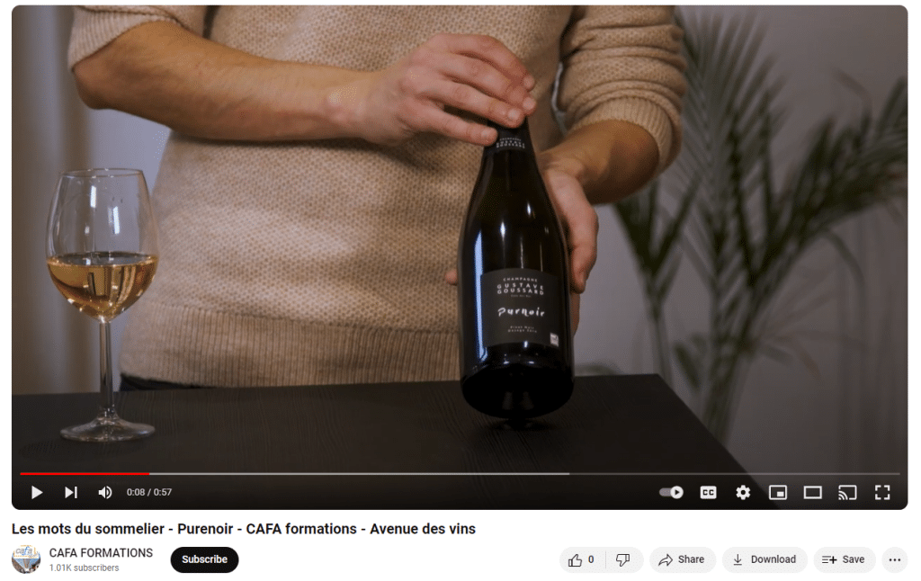 purnoir champagne gustave goussard zero dosage rubrique mot du sommelier avenue des vins