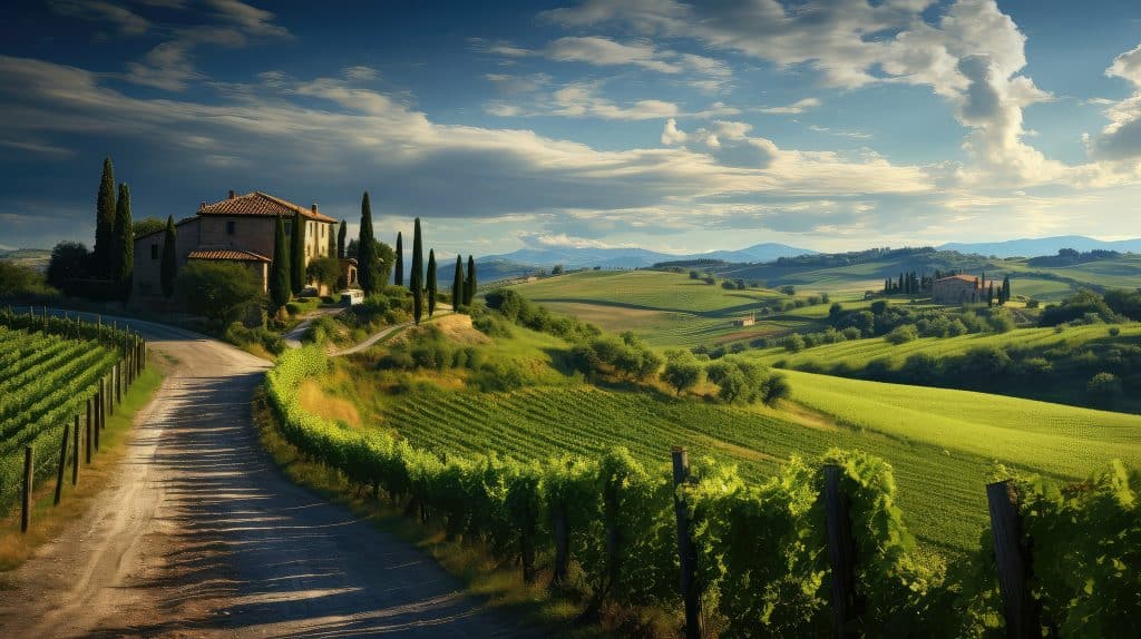 vignoble en toscane italie