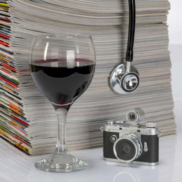 magazines and stethoscope.