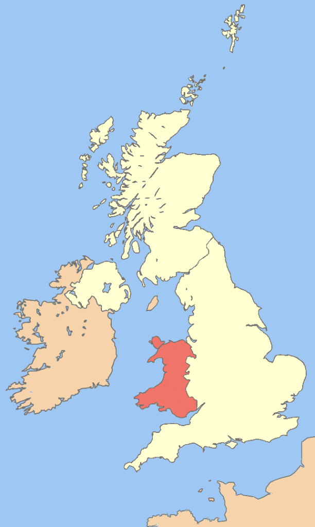 uk map wales